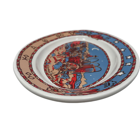 Pipestone Cow Camp Oval Serving Platter 15.5" Buckeye Blake China Western Rare - Picture 4 of 6